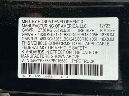 Used 2023 Honda Ridgeline Black Edition image 16