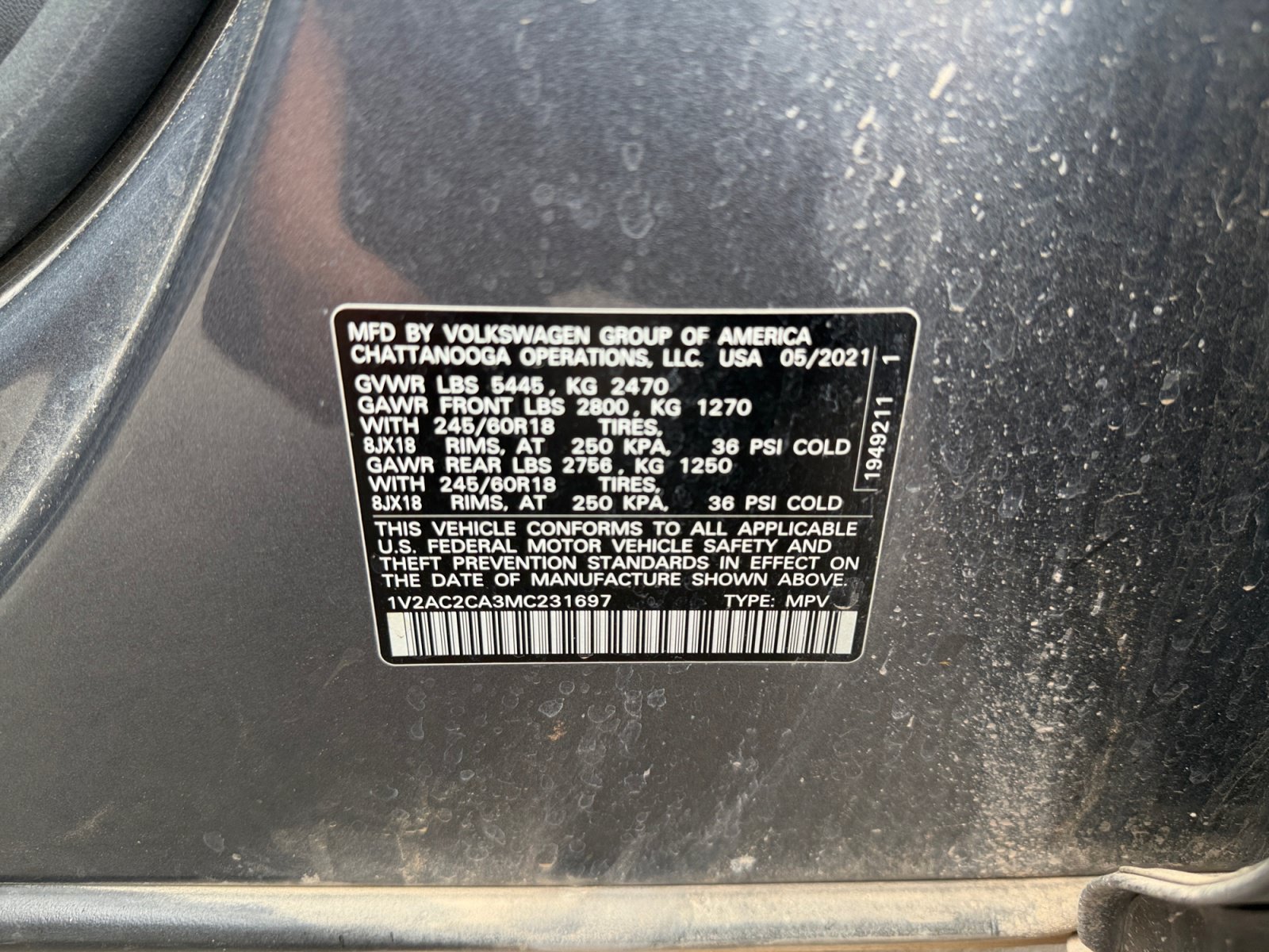 Used 2021 Volkswagen Atlas Cross Sport S FWD image 33