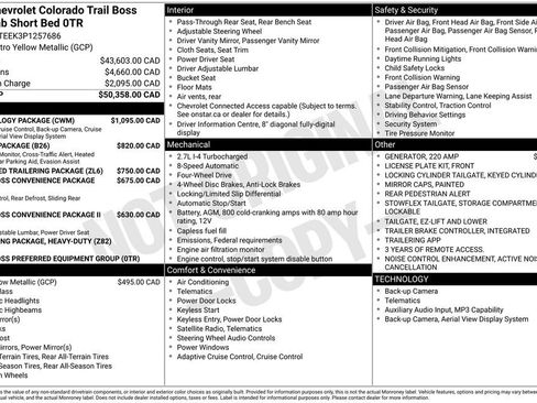 Used 2023 Chevrolet Colorado Trail Boss w/ Technology Package AWD/4WD image 27