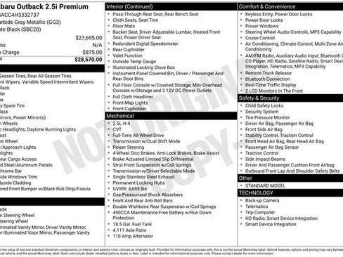 Used 2017 Subaru Outback 2.5i Premium image 2