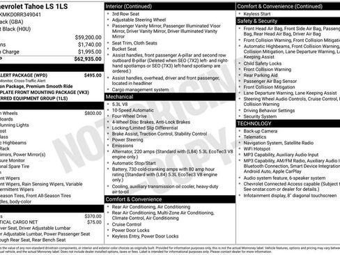 Used 2024 Chevrolet Tahoe LS w/ Driver Alert Package AWD/4WD image 2