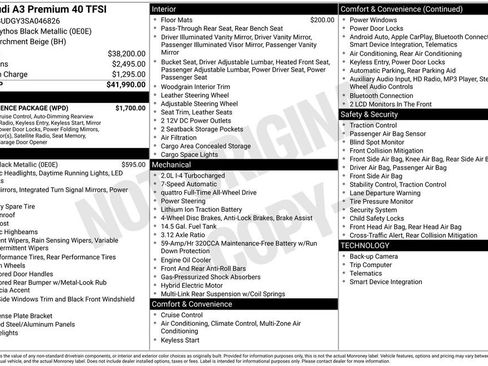 New 2025 Audi A3 2.0T Premium w/ Convenience Package image 74