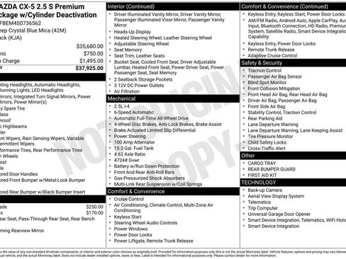 Certified 2025 MAZDA CX-5 AWD 2.5 S w/ Premium Plus Pkg image 30