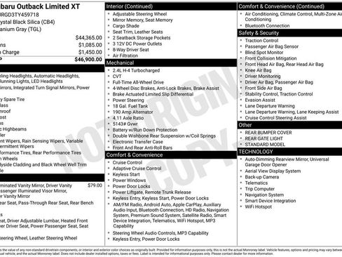 New 2026 Subaru Outback Limited XT AWD/4WD image 44