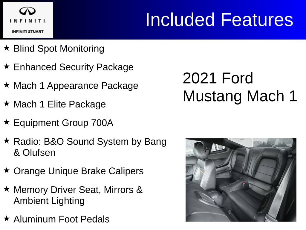 Used 2021 Ford Mustang Mach 1 w/ Equipment Group 700A RWD image 7