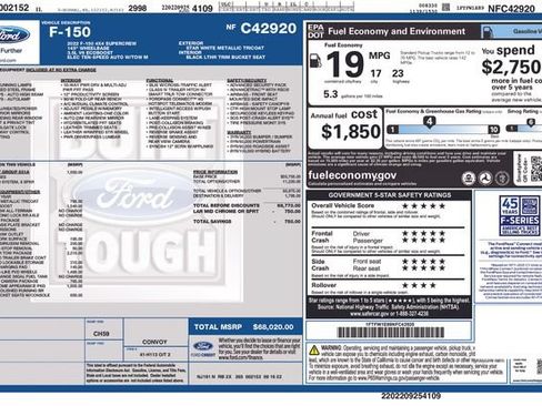 Used 2022 Ford F150 Lariat w/ Max Trailer Tow Package AWD/4WD image 30