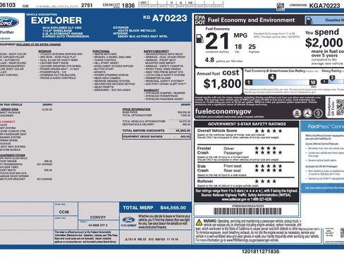 Used 2019 Ford Explorer XLT w/ Equipment Group 202A AWD/4WD image 3