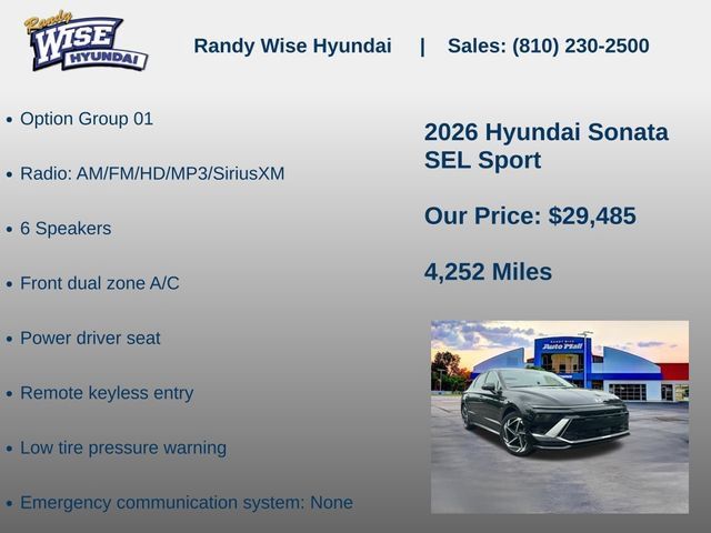 New 2026 Hyundai Sonata SEL FWD image 5