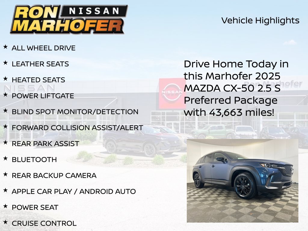 Used 2025 MAZDA CX-50 AWD 2.5 S w/ Preferred Package image 14