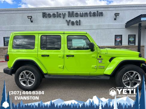 Used 2021 Jeep Wrangler Unlimited Sahara w/ Uconnect 4C Nav & Sound Group AWD/4WD image 2