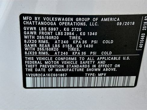 Used 2019 Volkswagen Atlas SE w/ Towing Package image 33