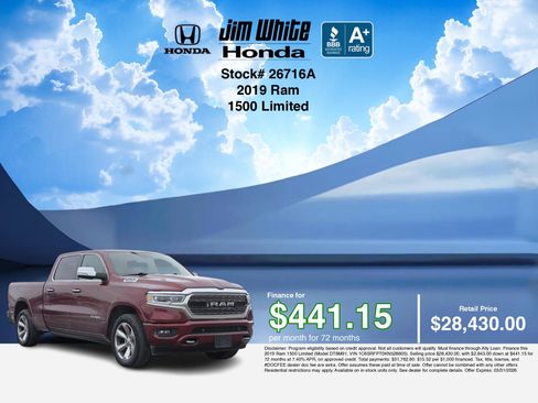 Used 2019 RAM 1500 Limited w/ Advanced Safety Group image 3
