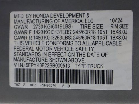 Certified 2025 Honda Ridgeline Sport+ image 46