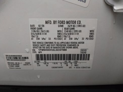 Used 2020 Ford Explorer XLT w/ Equipment Group 202A image 31