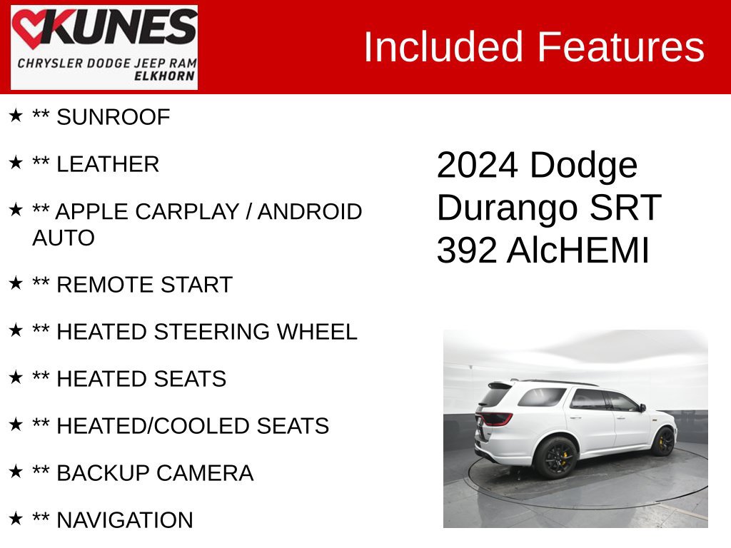 Used 2024 Dodge Durango SRT AWD/4WD image 2