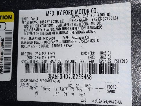 Used 2018 Ford Fusion SE w/ Equipment Group 201A FWD image 33
