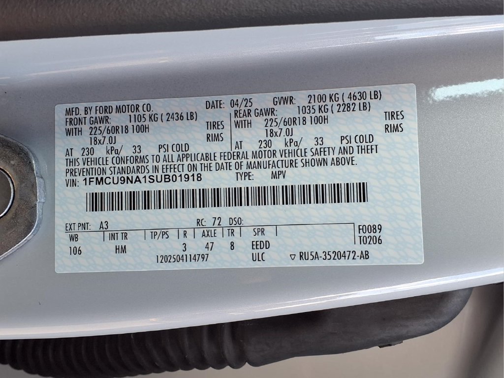 Used 2025 Ford Escape ST-Line Select AWD/4WD image 23