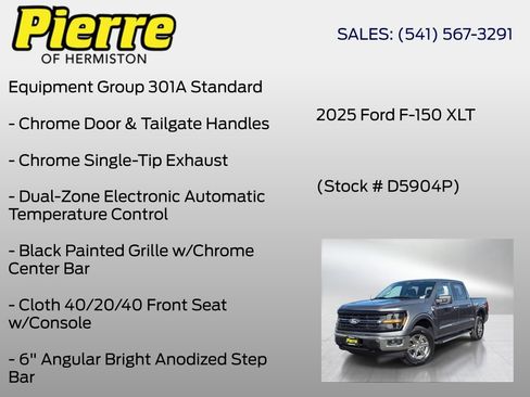 Certified 2025 Ford F150 XLT w/ Equipment Group 301A Standard AWD/4WD image 7