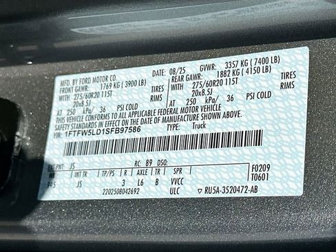 Used 2025 Ford F150 Lariat w/ Equipment Group 501A Mid AWD/4WD image 32