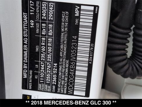 Certified 2018 Mercedes-Benz GLC 300 4MATIC image 31