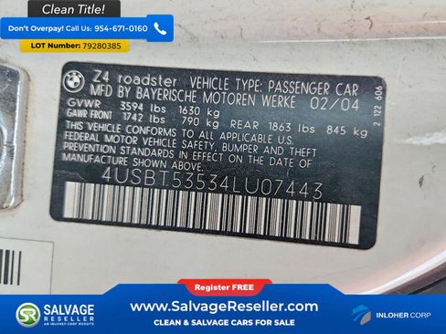 Used 2004 BMW Z4 3.0i image 16