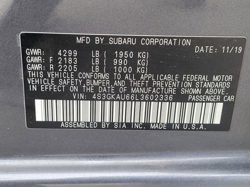 Used 2020 Subaru Impreza 2.0i Limited image 24