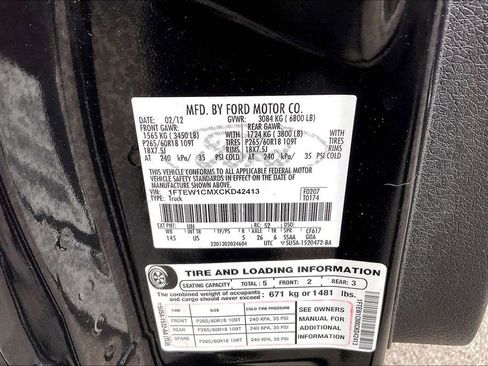 Used 2012 Ford F150 XLT w/ XLT Chrome Pkg image 15