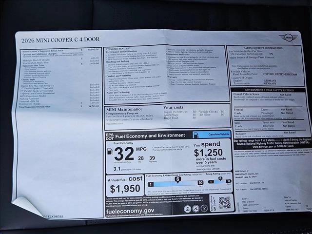 Used 2026 MINI Cooper 4-Door Hardtop FWD image 17
