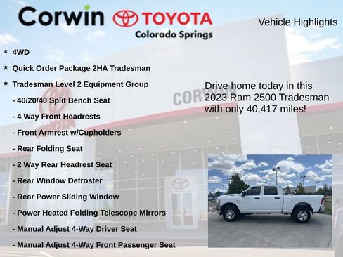 Used 2023 RAM 2500 Tradesman AWD/4WD image 7