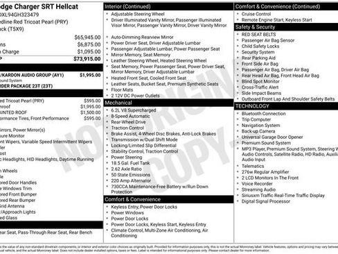 Used 2016 Dodge Charger SRT Hellcat w/ Harman/Kardon Audio Group RWD image 12