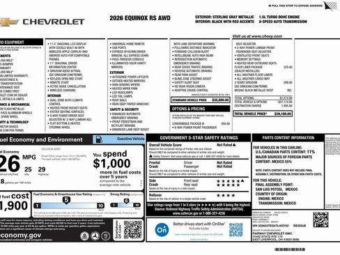 New 2026 Chevrolet Equinox RS image 4