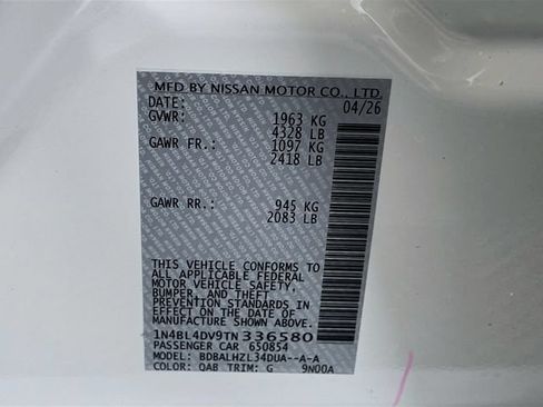 New 2026 Nissan Altima 2.5 SV FWD image 21