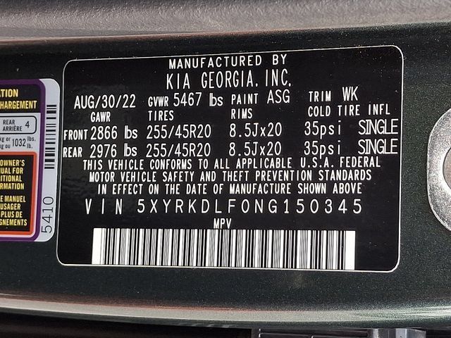Certified 2022 Kia Sorento SX Prestige AWD/4WD image 28