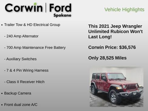 Used 2021 Jeep Wrangler Unlimited Rubicon AWD/4WD image 6