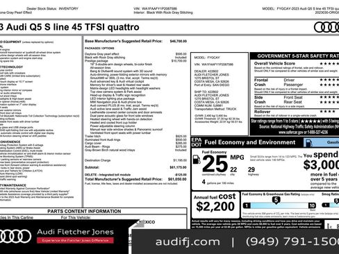 Used 2023 Audi Q5 2.0T Prestige w/ Prestige Package image 2