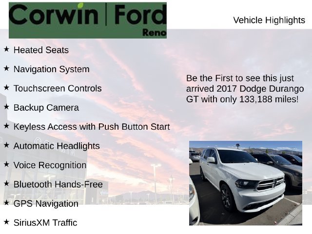 Used 2017 Dodge Durango GT w/ Nav & Power Liftgate Group RWD image 4
