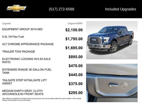 Used 2017 Ford F150 XLT w/ Equipment Group 301A Mid image 5