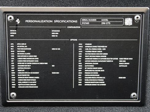 Certified 2024 Ferrari 296 GTS RWD image 58