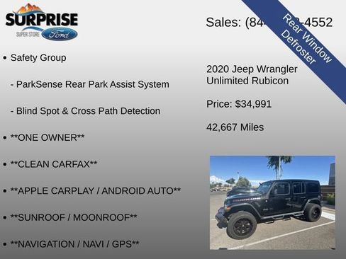 Used 2020 Jeep Wrangler Unlimited Rubicon AWD/4WD image 22