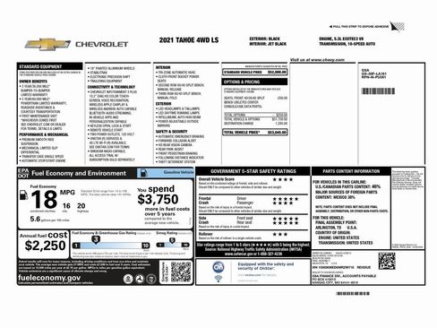 Used 2021 Chevrolet Tahoe LS image 2
