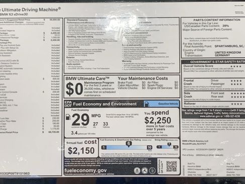 Certified 2026 BMW X3 xDrive30i w/ Premium Package AWD/4WD image 31