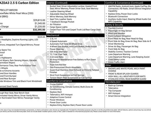 New 2026 MAZDA MAZDA3 Carbon AWD/4WD image 22
