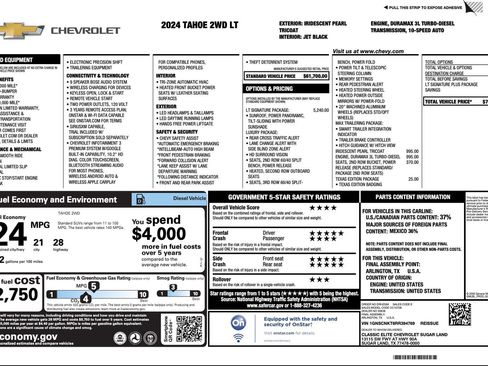 Used 2024 Chevrolet Tahoe LT w/ LT Signature Package RWD image 3