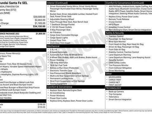 Used 2021 Hyundai Santa Fe SEL w/ Convenience Package image 35