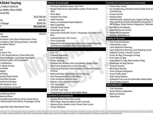 Used 2018 MAZDA MAZDA6 Touring image 23