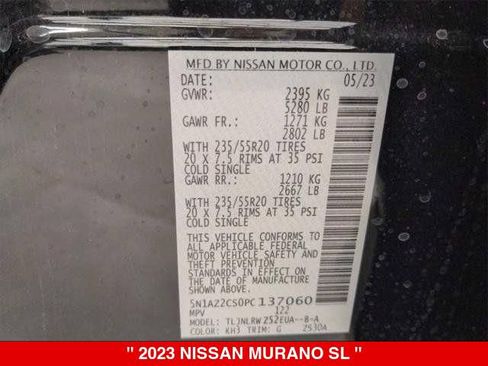 Used 2023 Nissan Murano SL w/ SL Moonroof Package AWD/4WD image 41