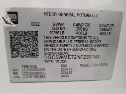Used 2022 Chevrolet Silverado 2500 Custom w/ Custom Value Package RWD image 33
