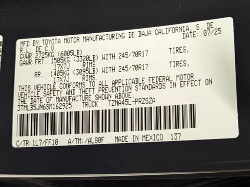 New 2025 Toyota Tacoma SR image 17