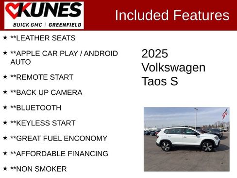 Used 2025 Volkswagen Taos S image 2