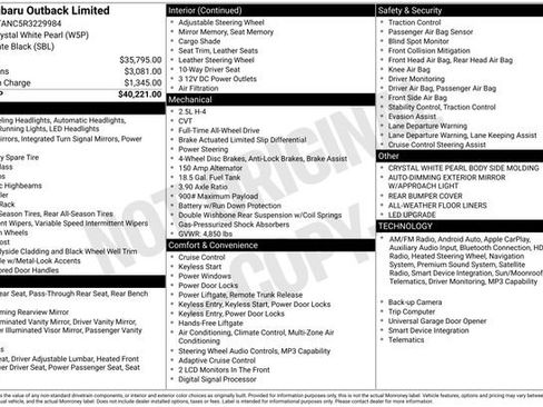 Used 2024 Subaru Outback Limited AWD/4WD image 2